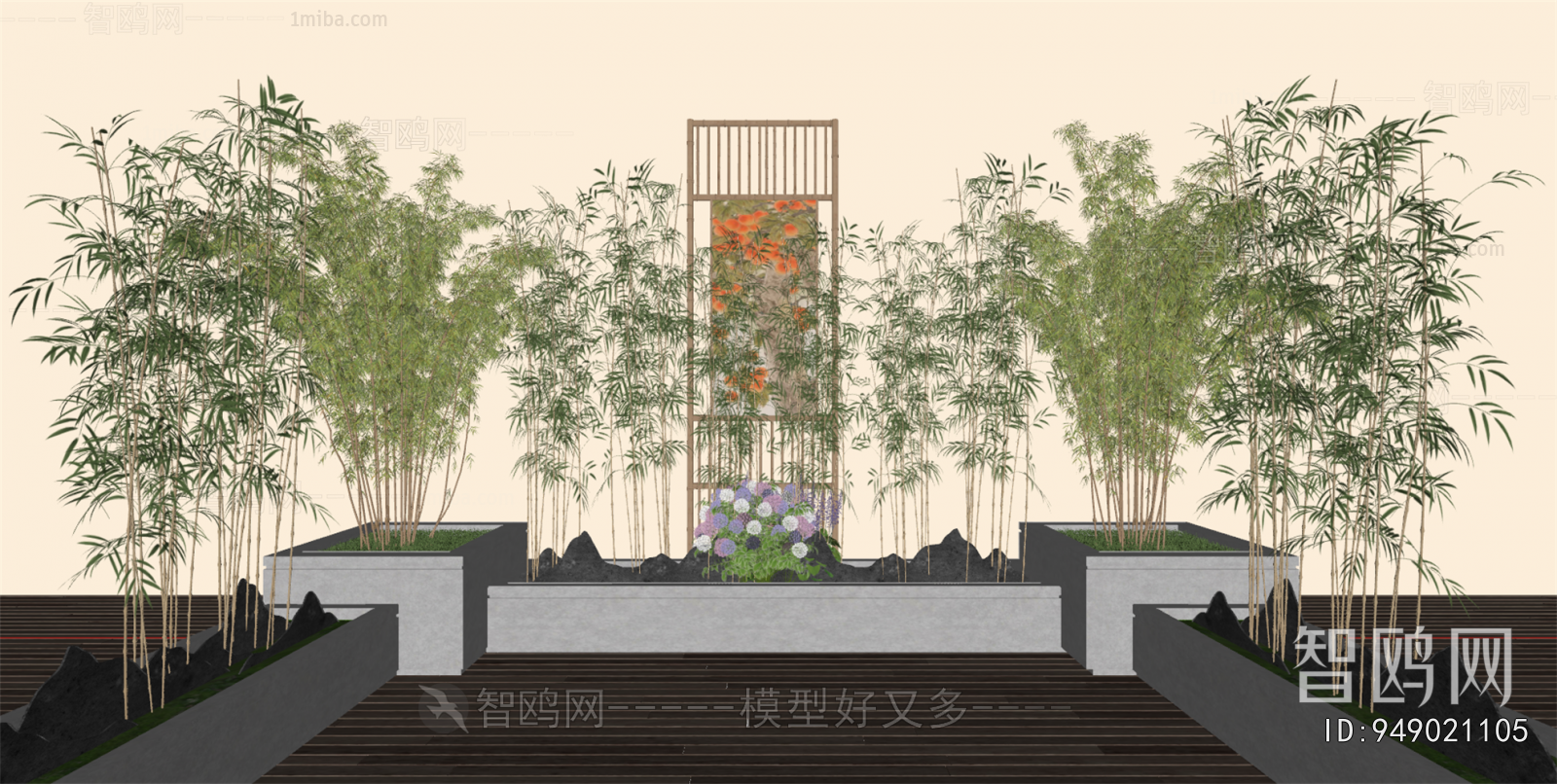 New Chinese Style Plant Landscaping