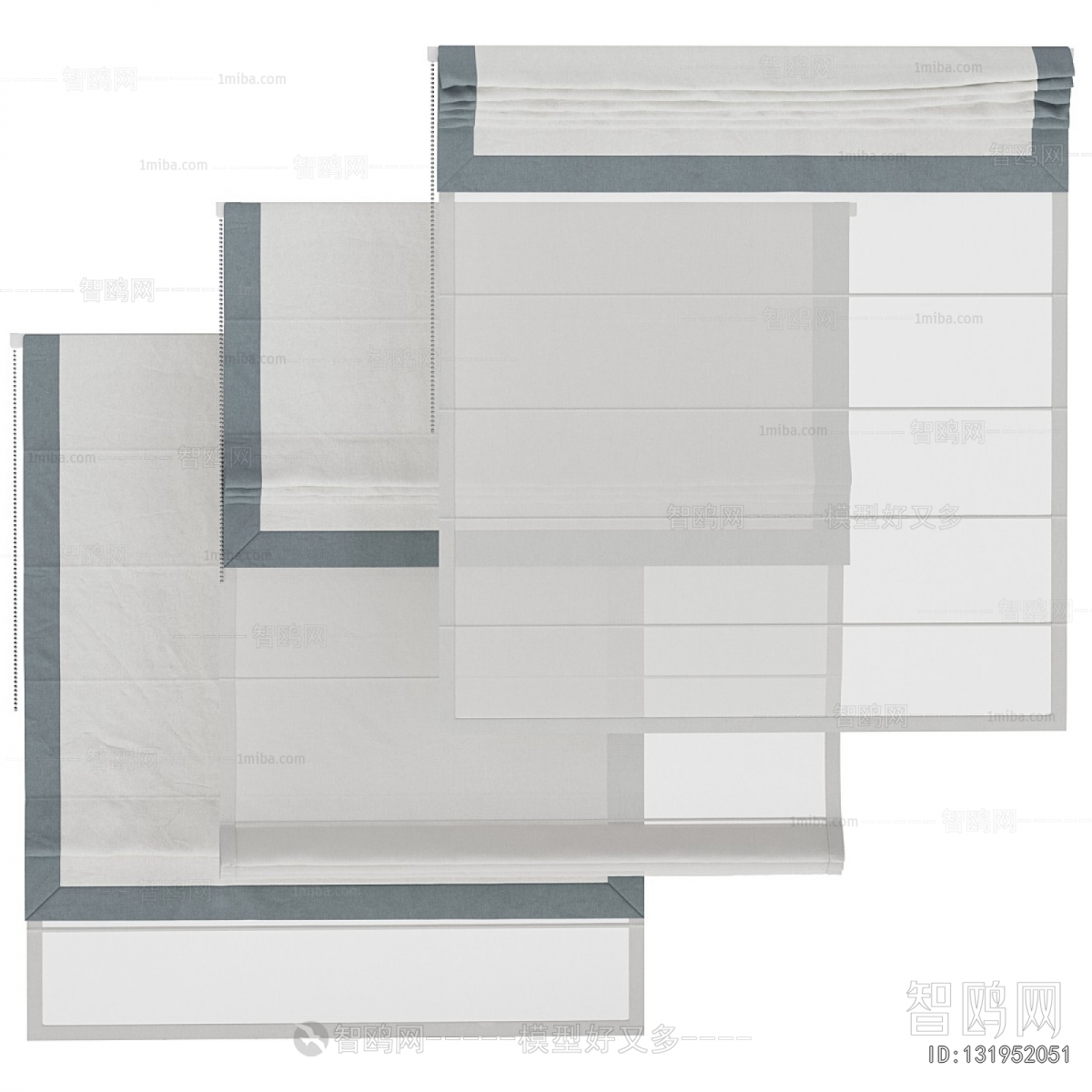 New Chinese Style Roman Curtain