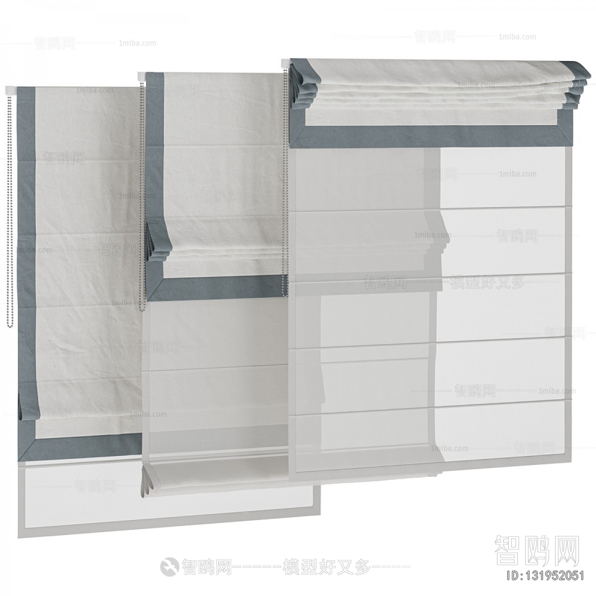 New Chinese Style Roman Curtain