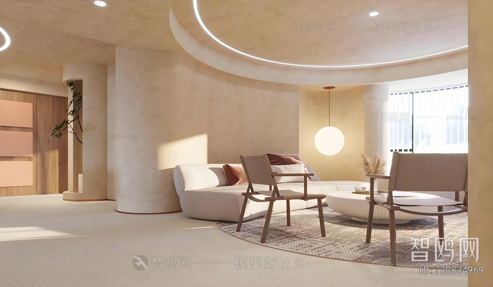 Wabi-sabi Style A Living Room