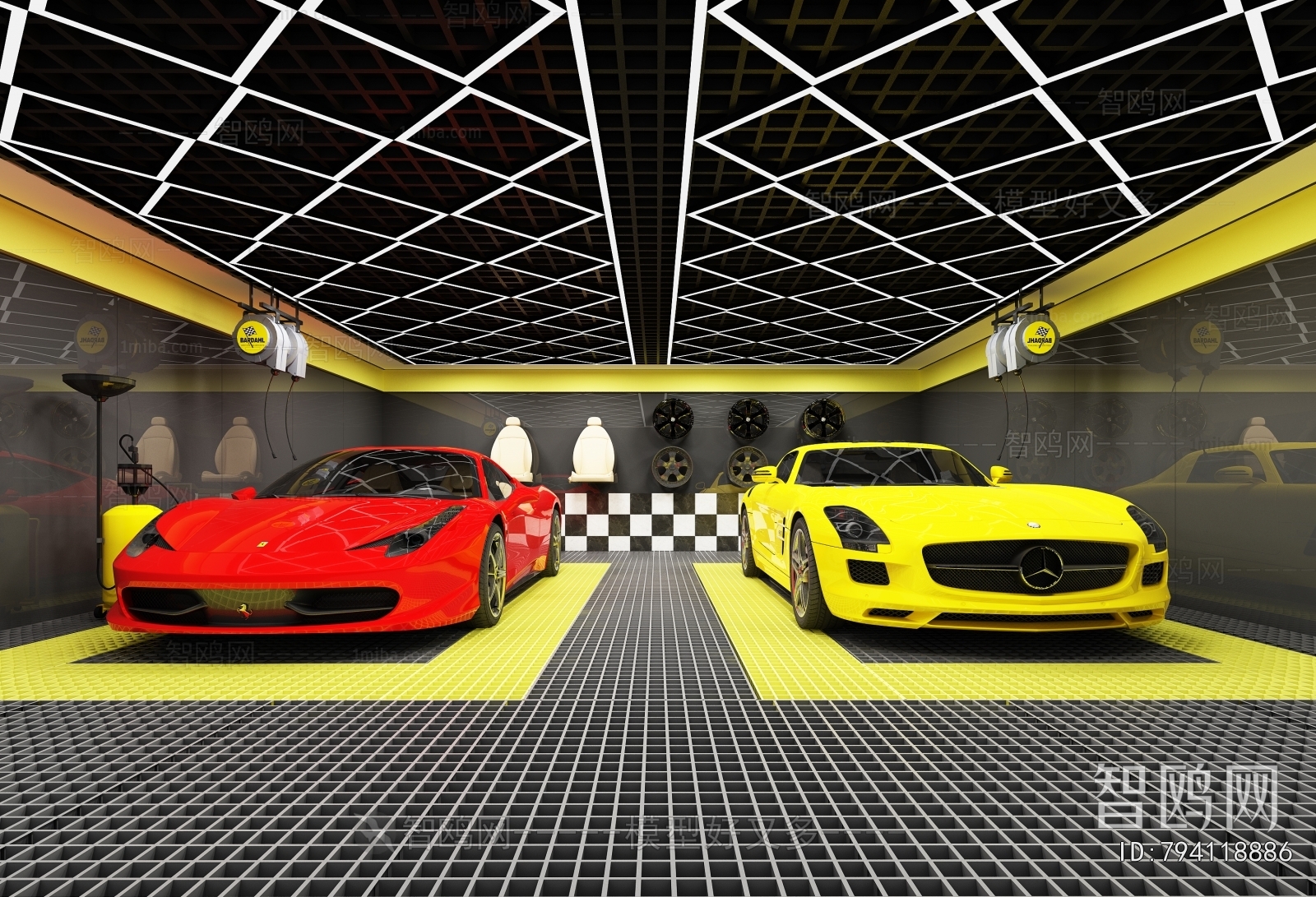 Industrial Style Automobile Repair Shop