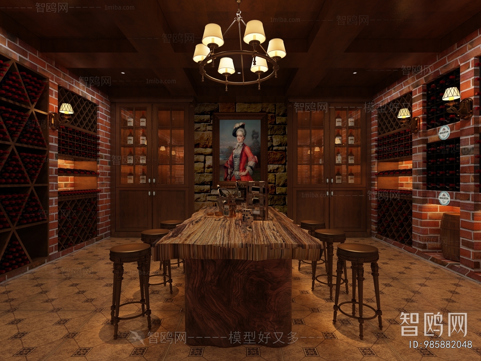 American Style Idyllic Style Wine Cellar/Wine Tasting Room