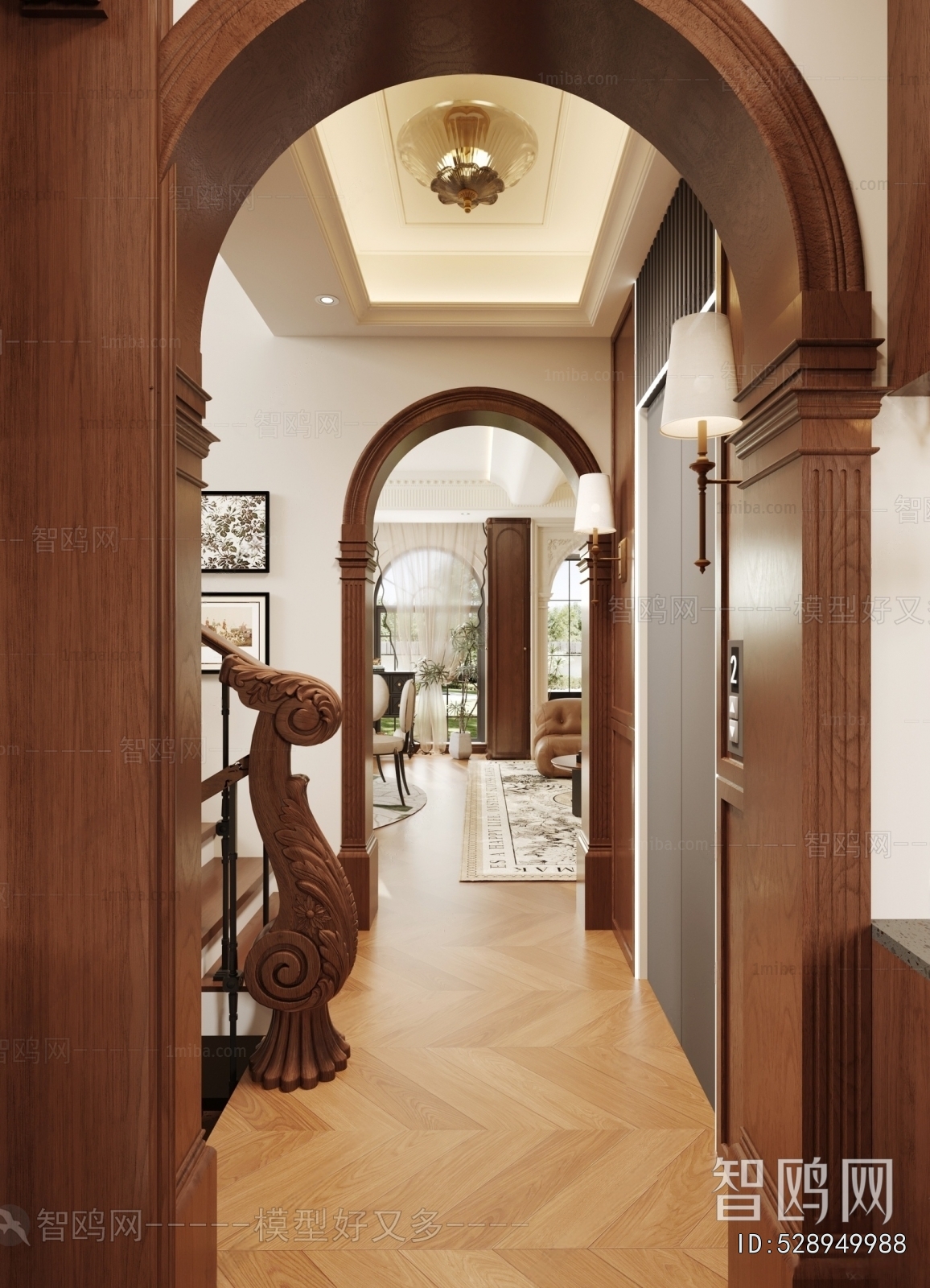 French Style Hallway