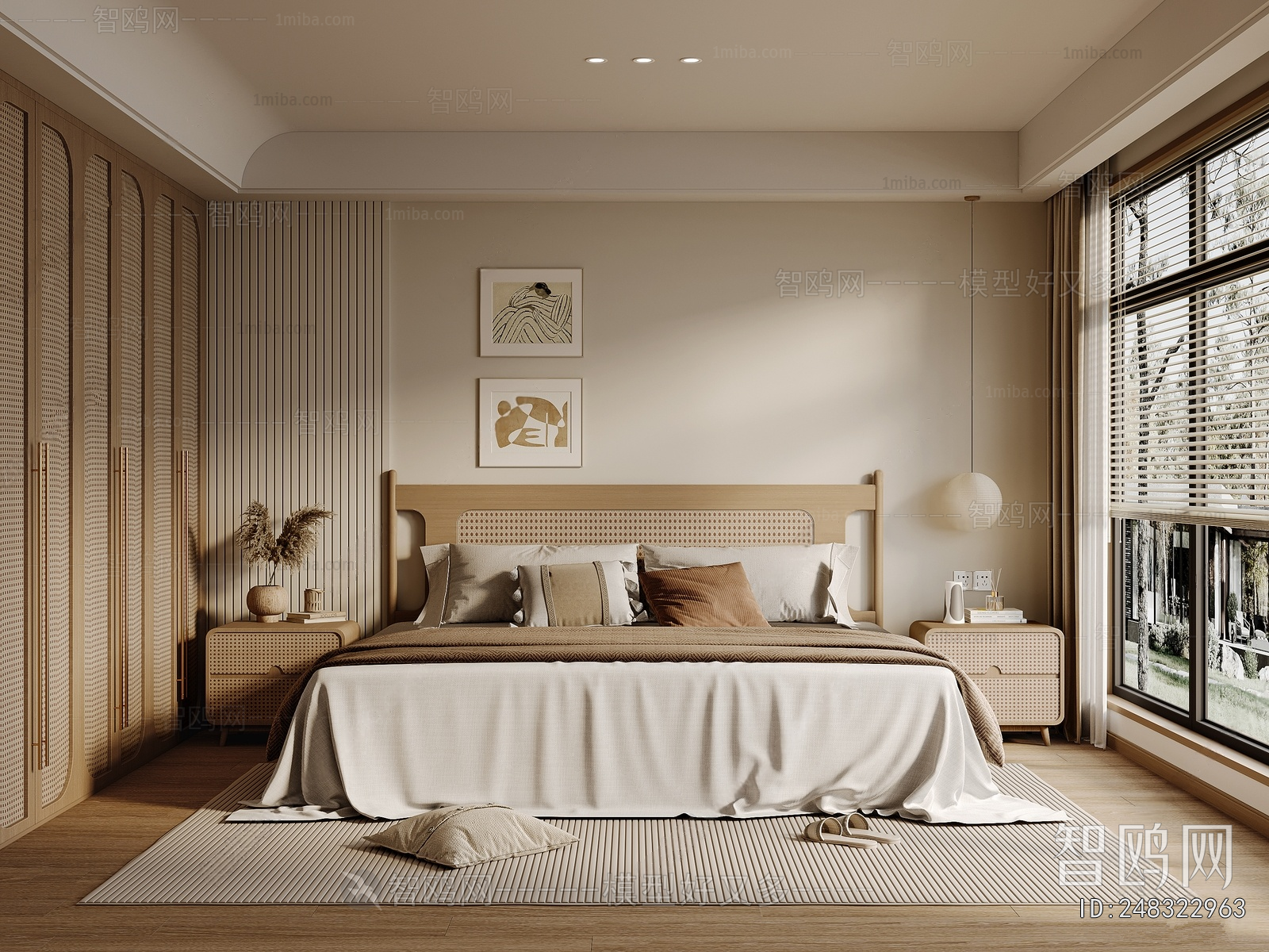 Wabi-sabi Style Bedroom