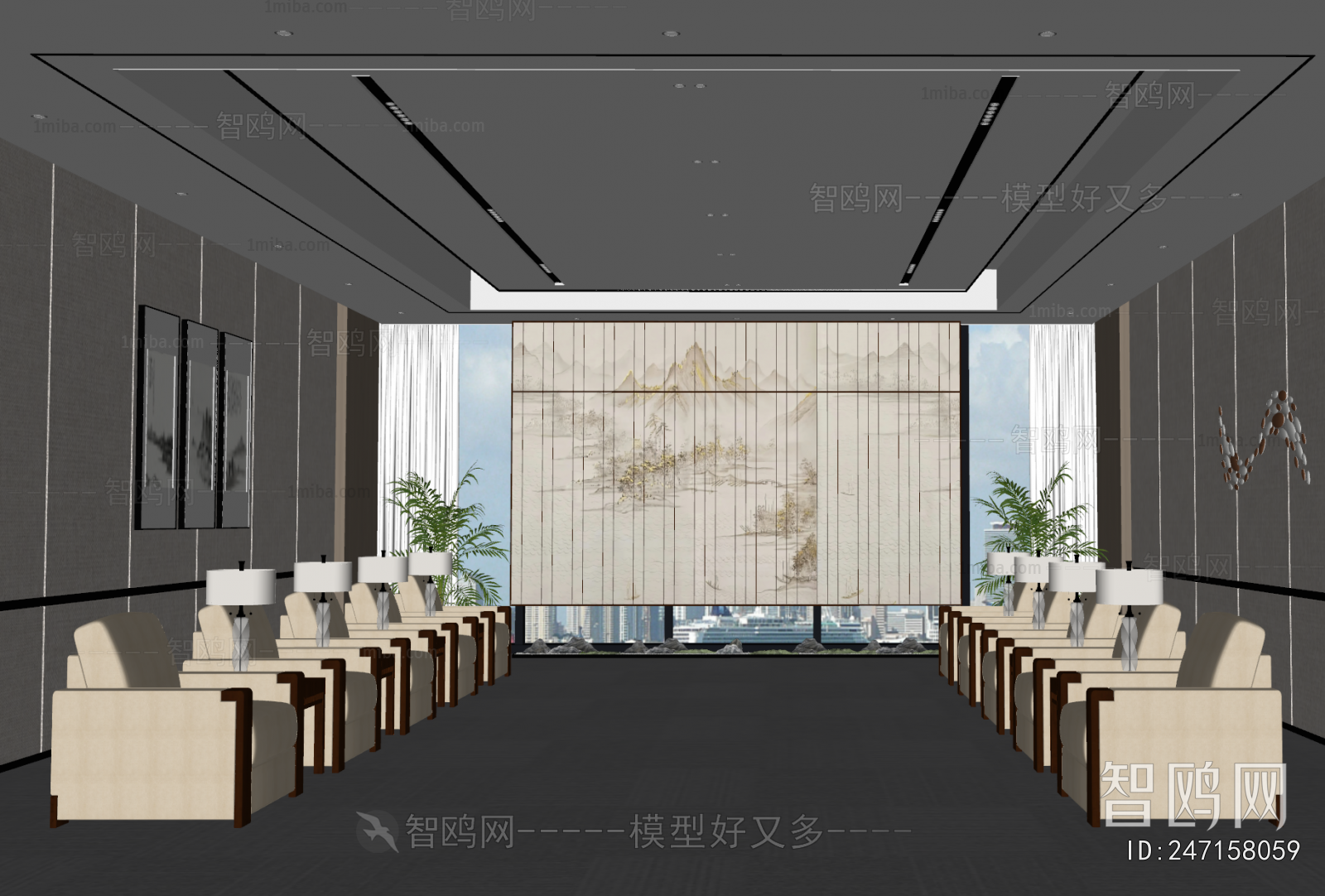 New Chinese Style Reception Room