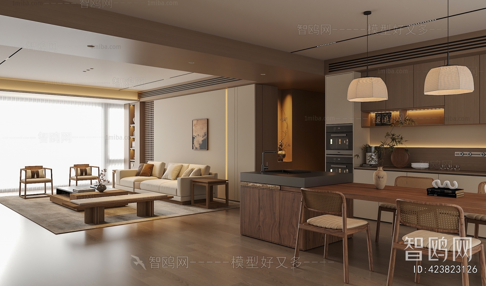 Wabi-sabi Style Dining Room