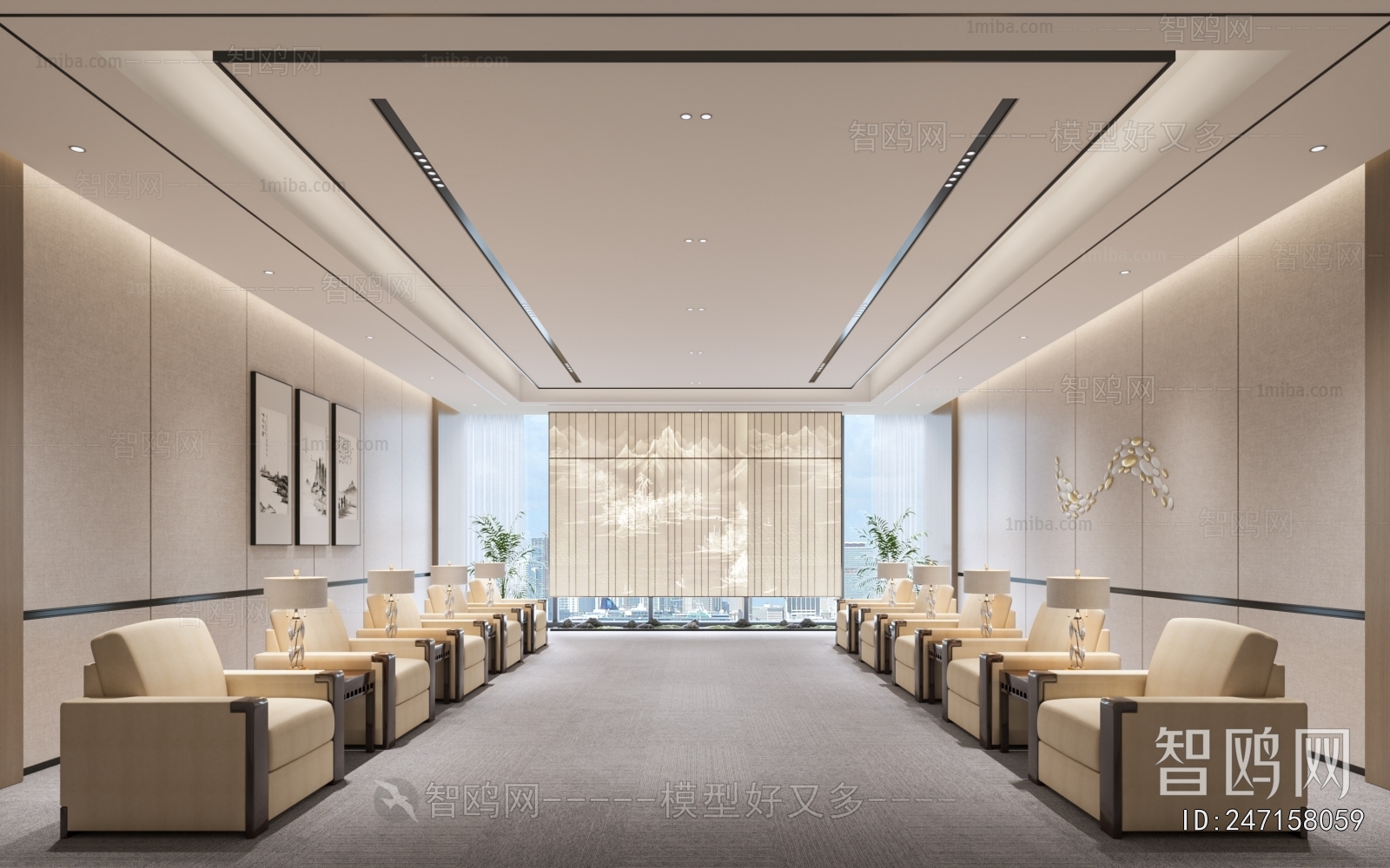 New Chinese Style Reception Room