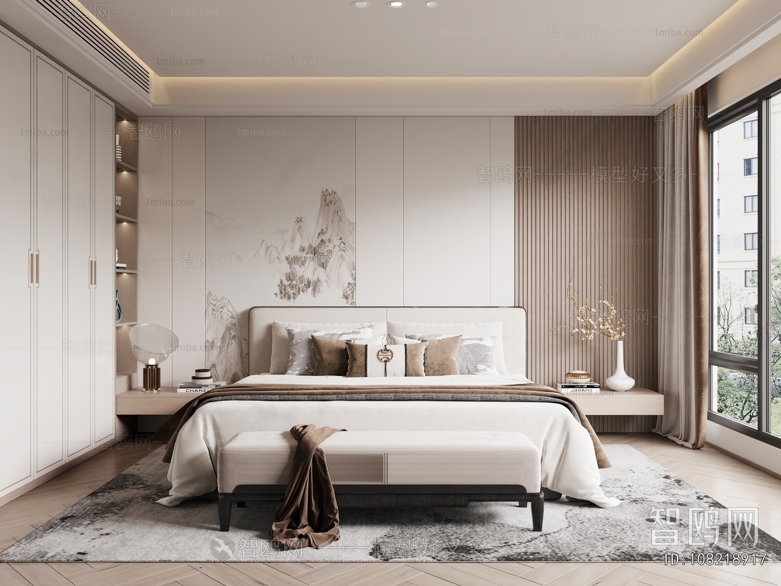 New Chinese Style Bedroom