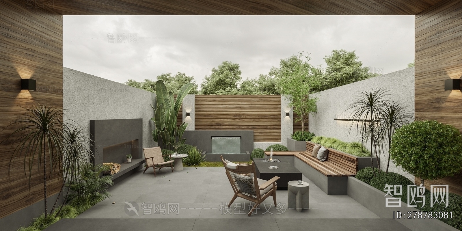 Modern Courtyard/landscape