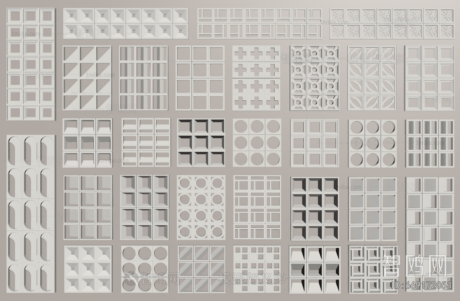 Modern Cement Brick Screen Partition