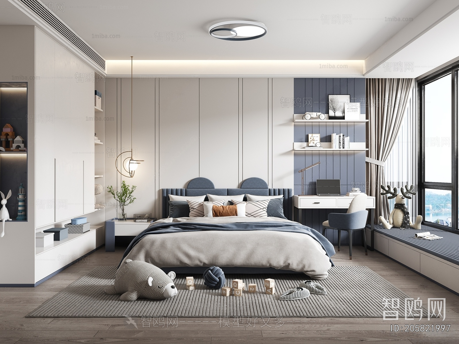 Modern Boy's Room And Son's Room