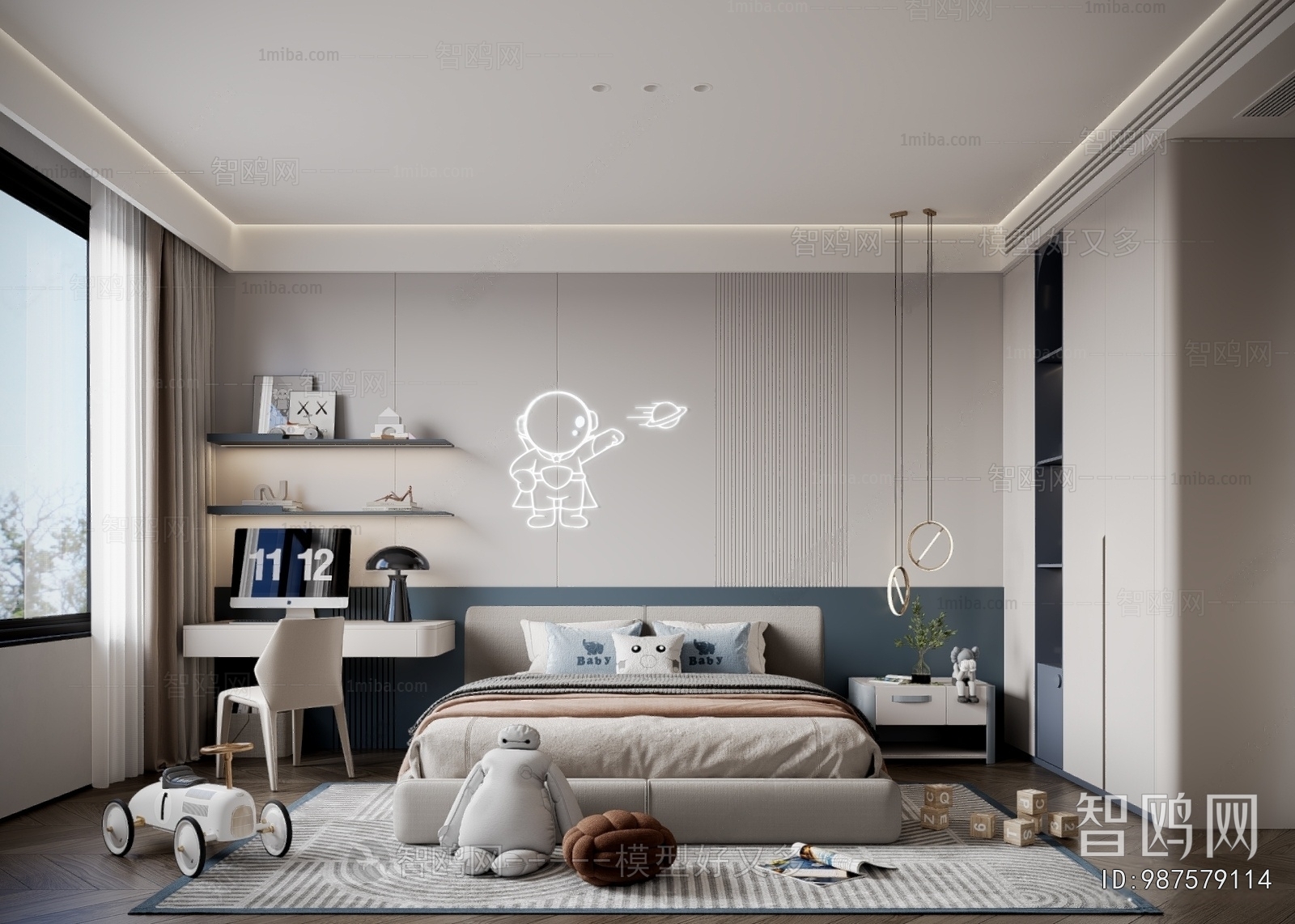 Modern Boy's Room And Son's Room