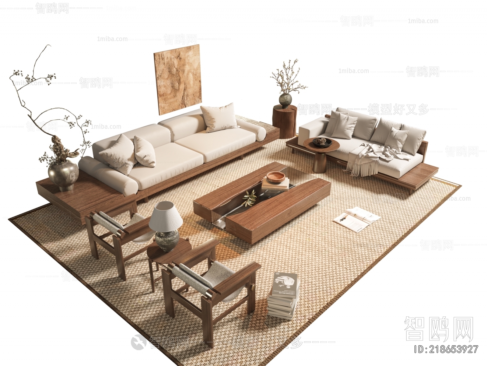 Wabi-sabi Style Sofa Combination