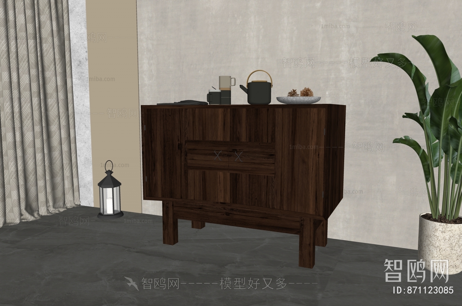 Retro Style Entrance Cabinet