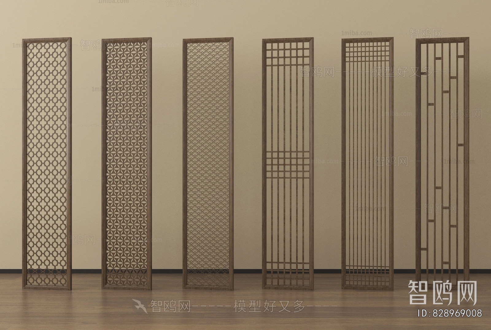 New Chinese Style Wooden Screen Partition