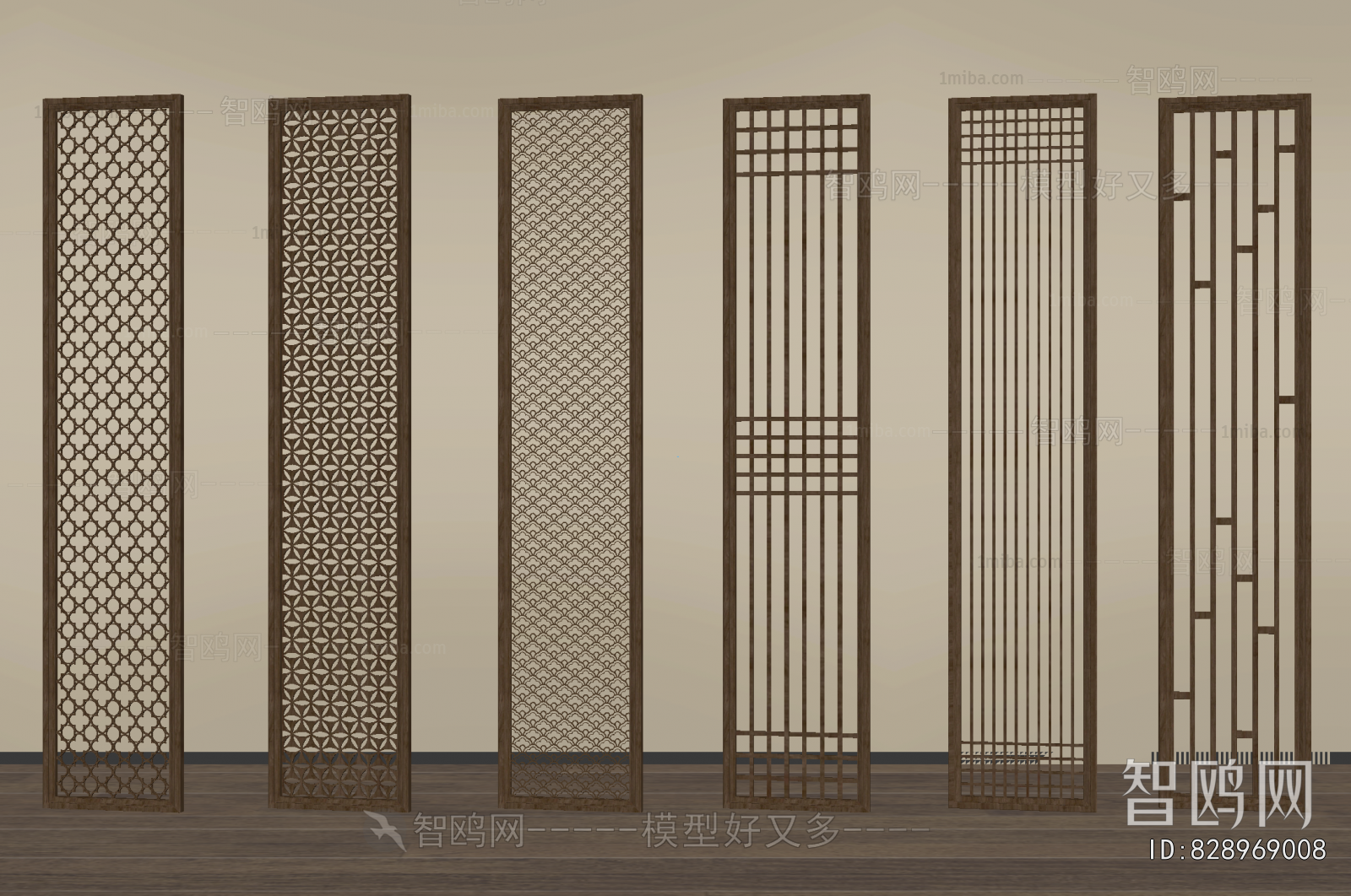 New Chinese Style Wooden Screen Partition