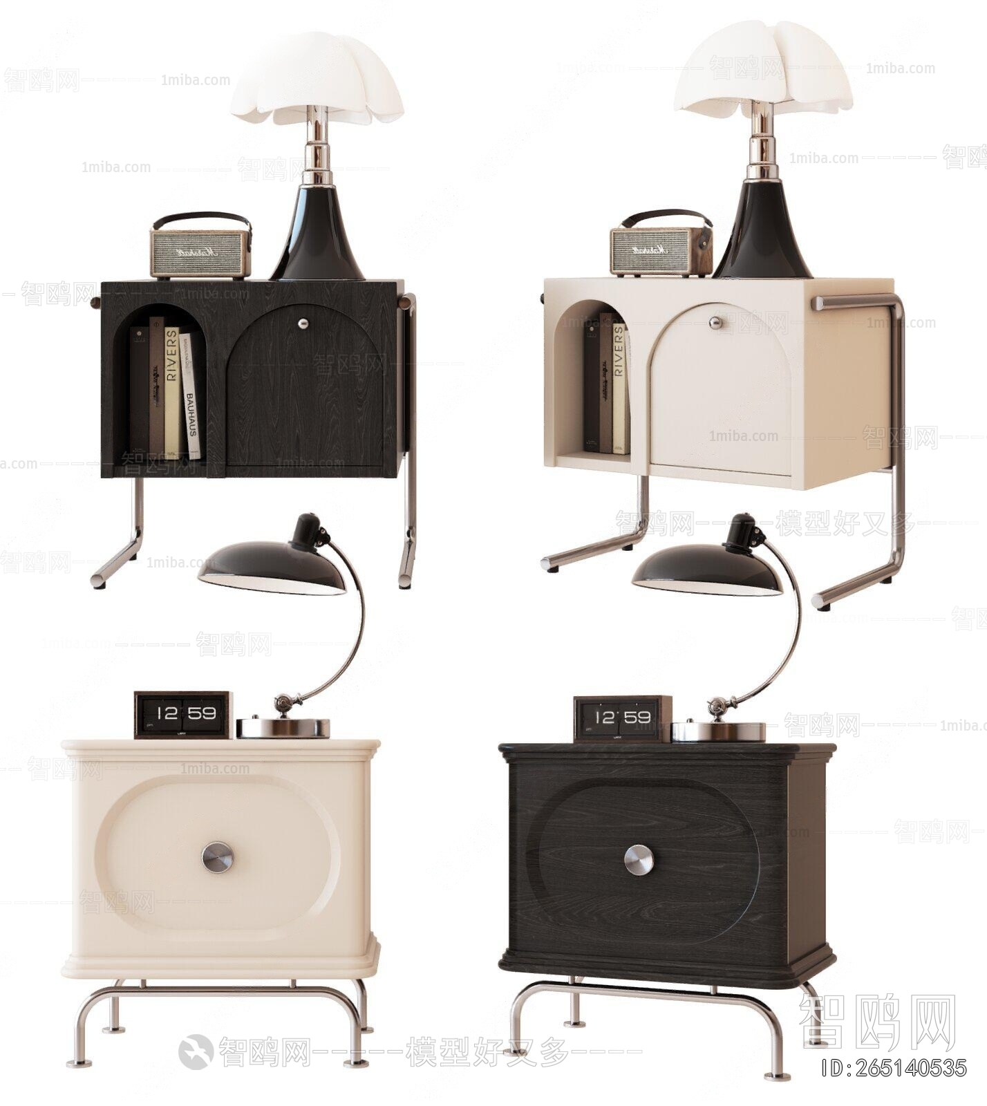 French Style Bedside Cupboard