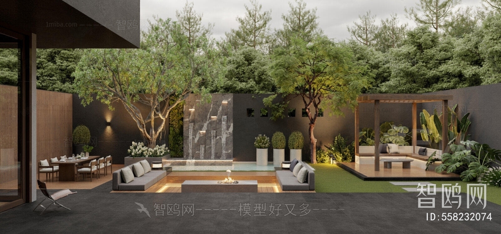 Modern Courtyard/landscape