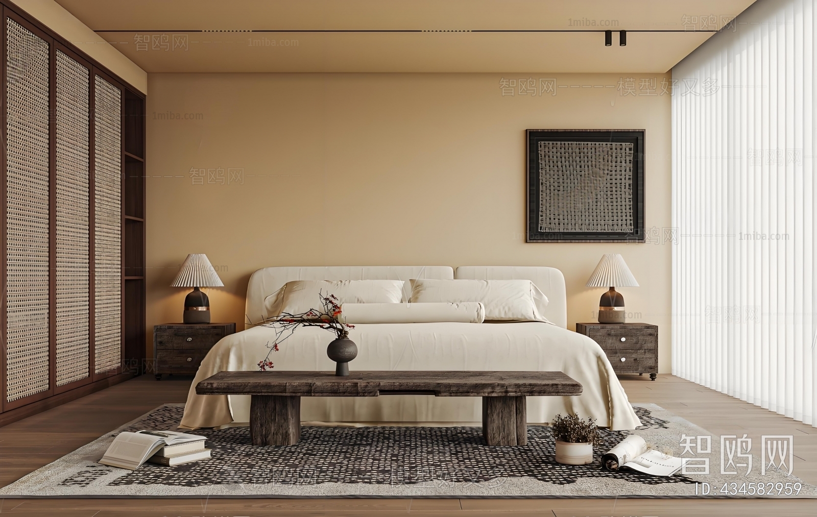 Wabi-sabi Style Bedroom