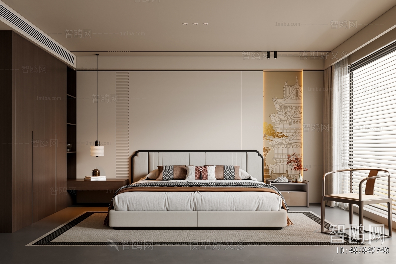 New Chinese Style Bedroom