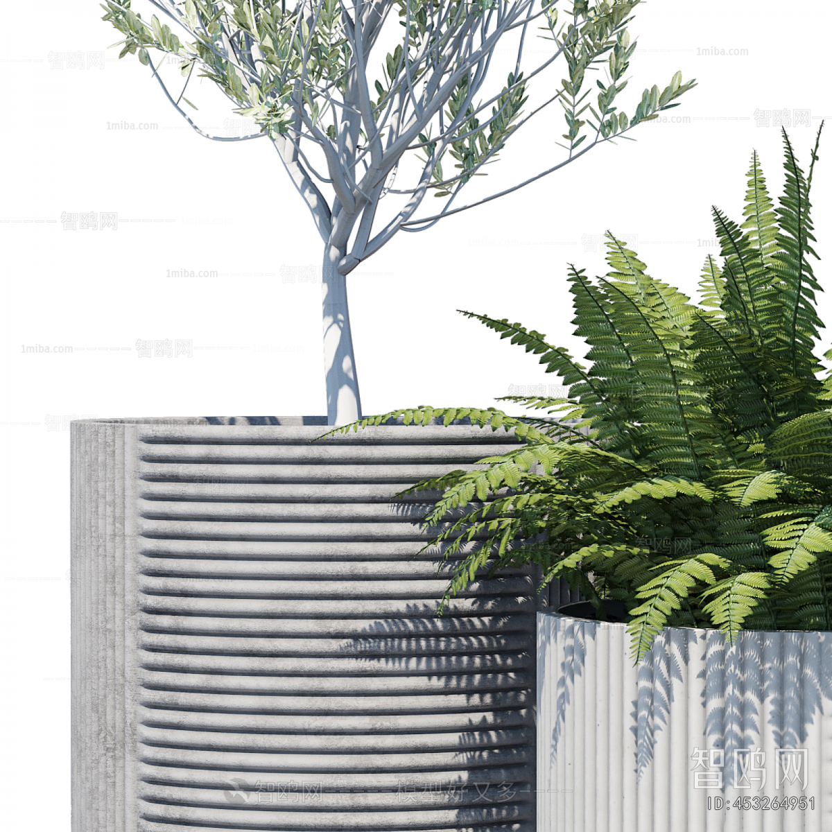Modern Ground Green Plant Potted Plants