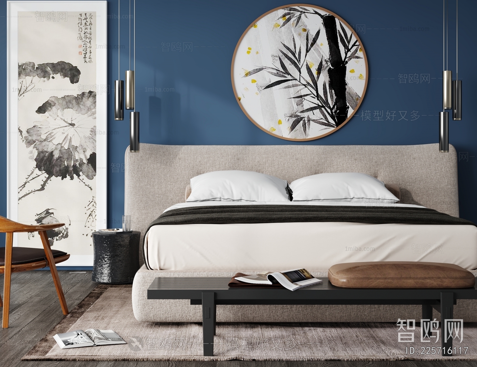 New Chinese Style Double Bed