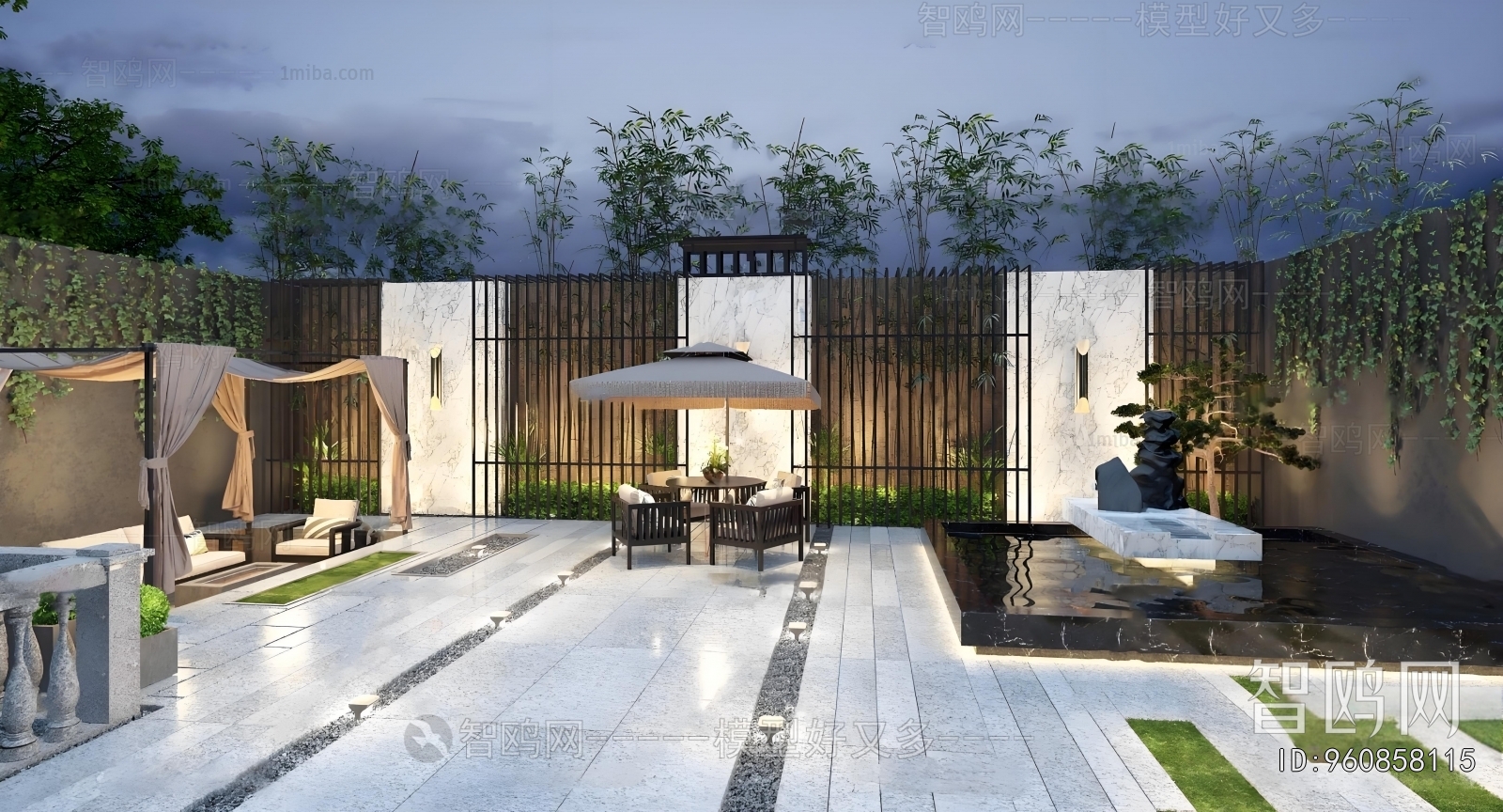 New Chinese Style Courtyard/landscape