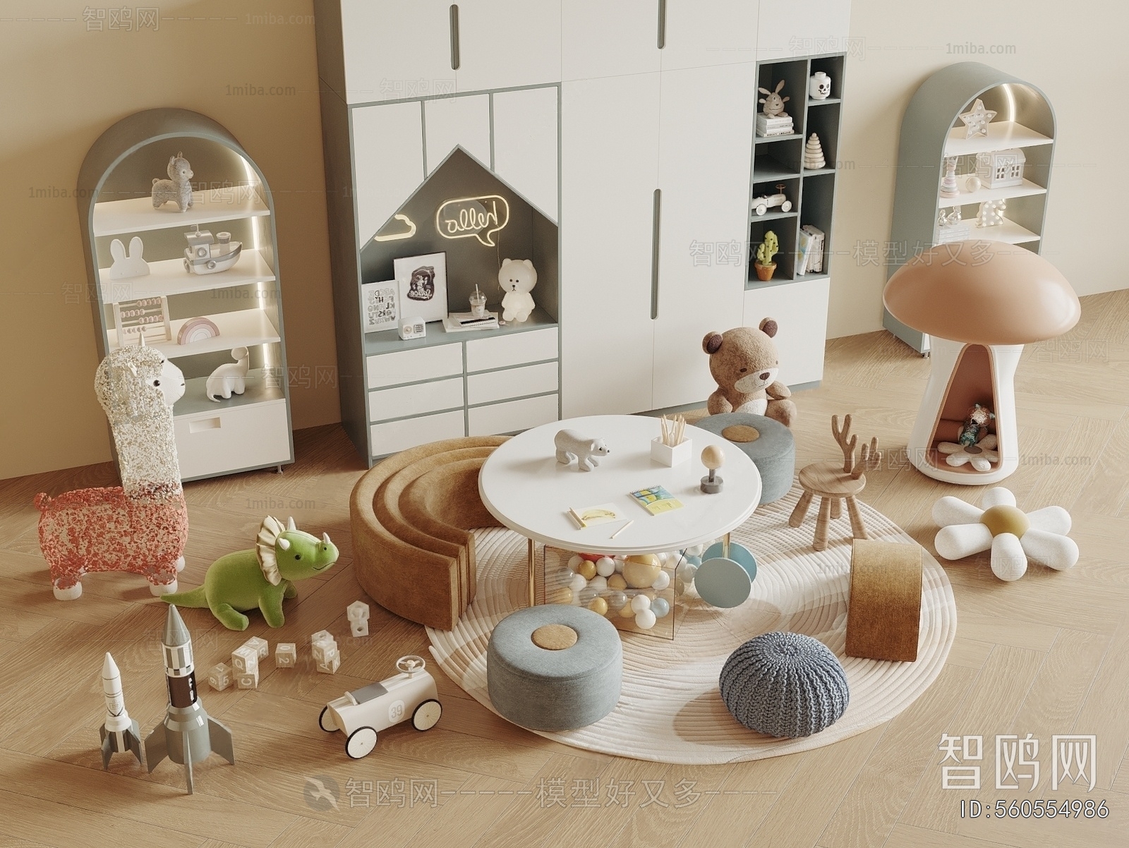 Modern Children's Room Activity Room