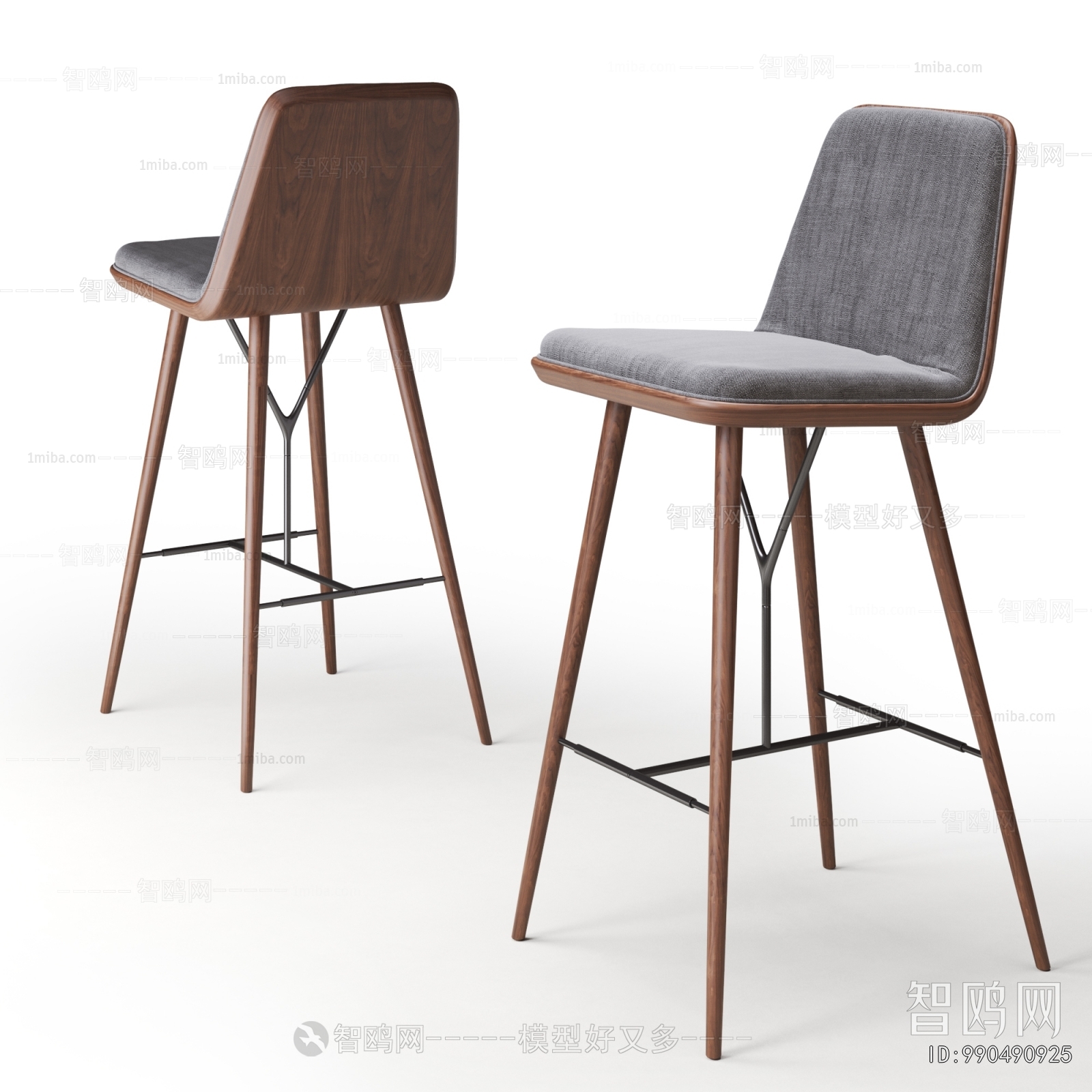 Wabi-sabi Style Bar Chair