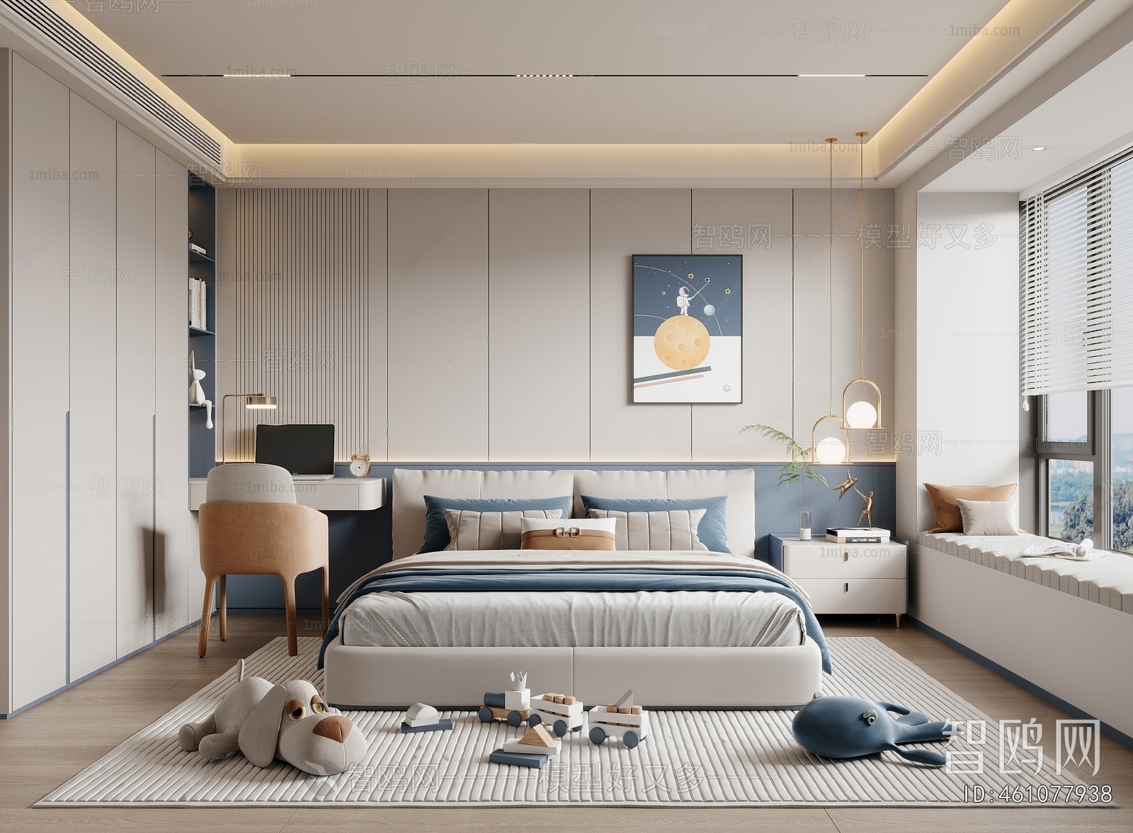 Modern Boy's Room And Son's Room