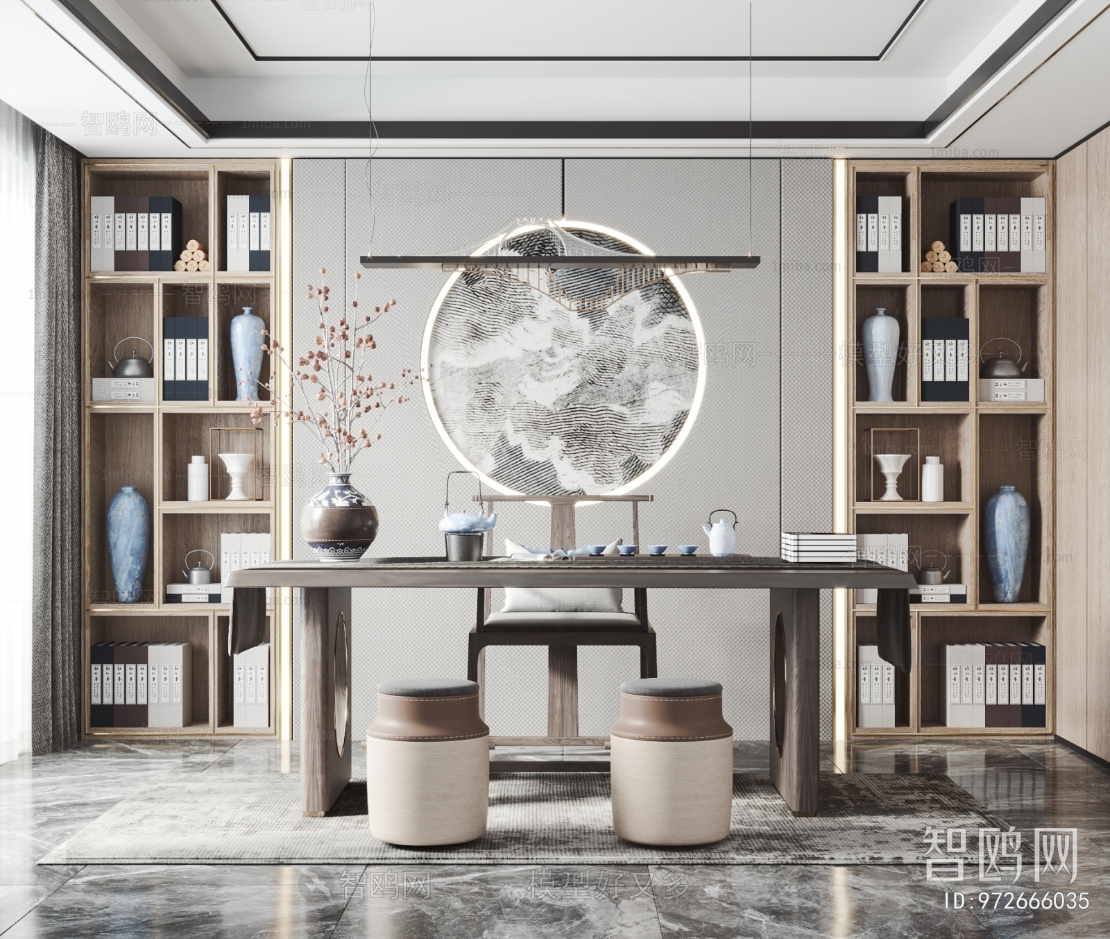 New Chinese Style Study Space