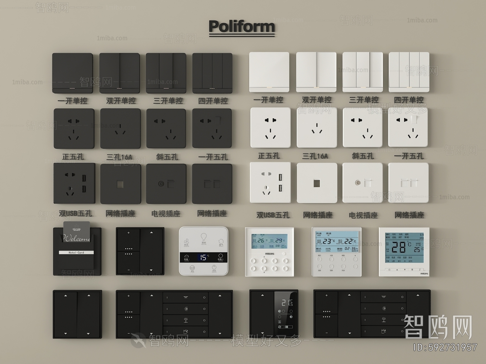 Modern Switch Socket Panel