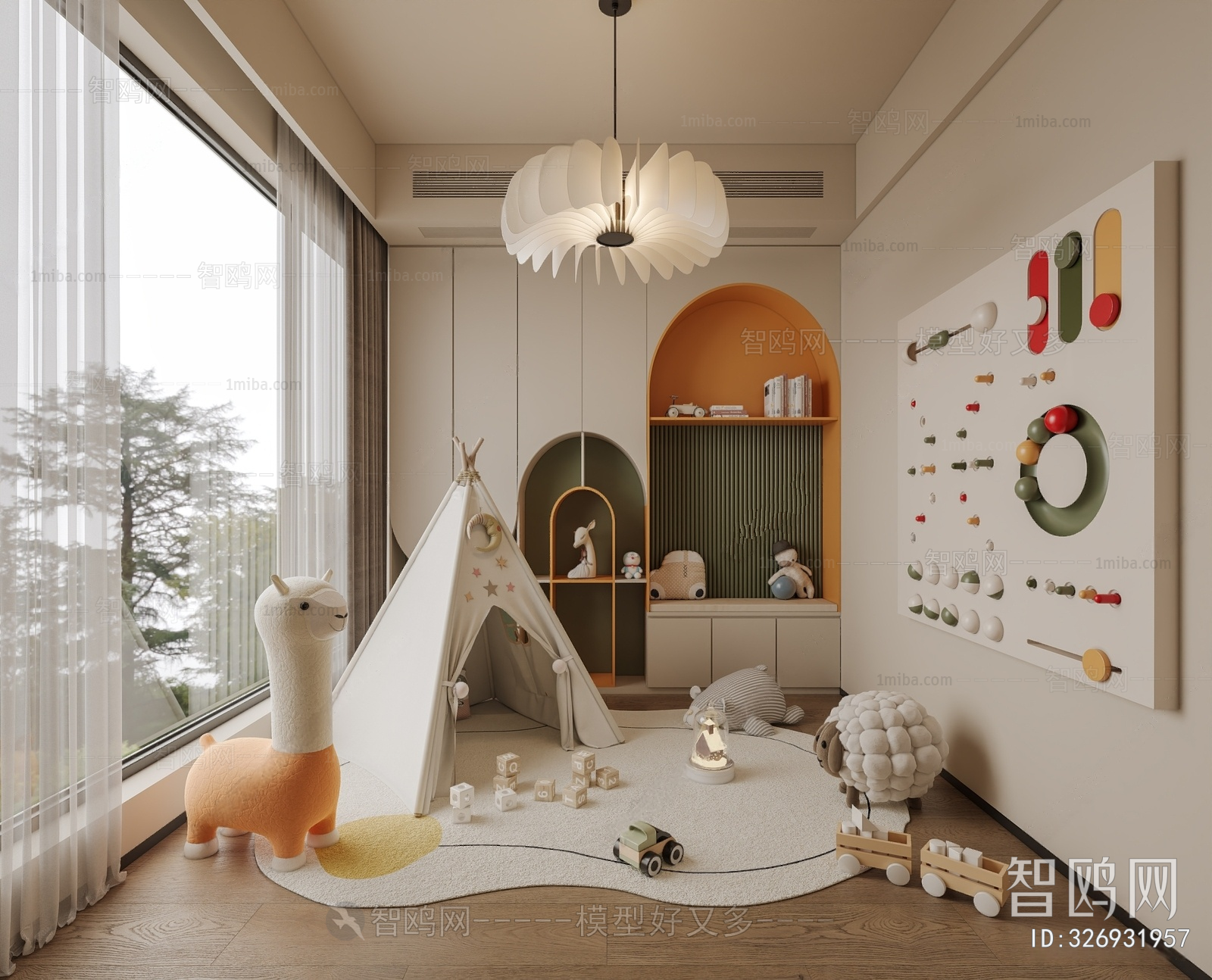 Modern Children's Room Activity Room