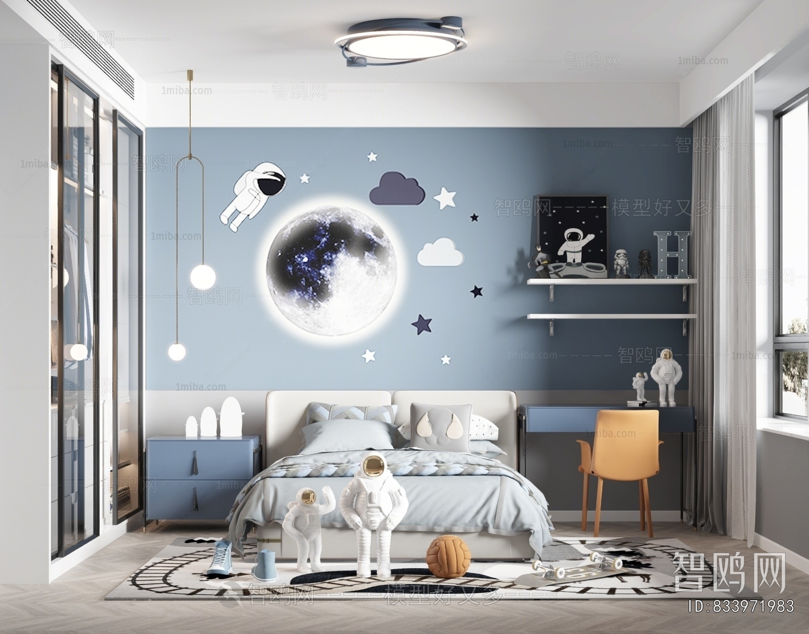 Modern Boy's Room And Son's Room