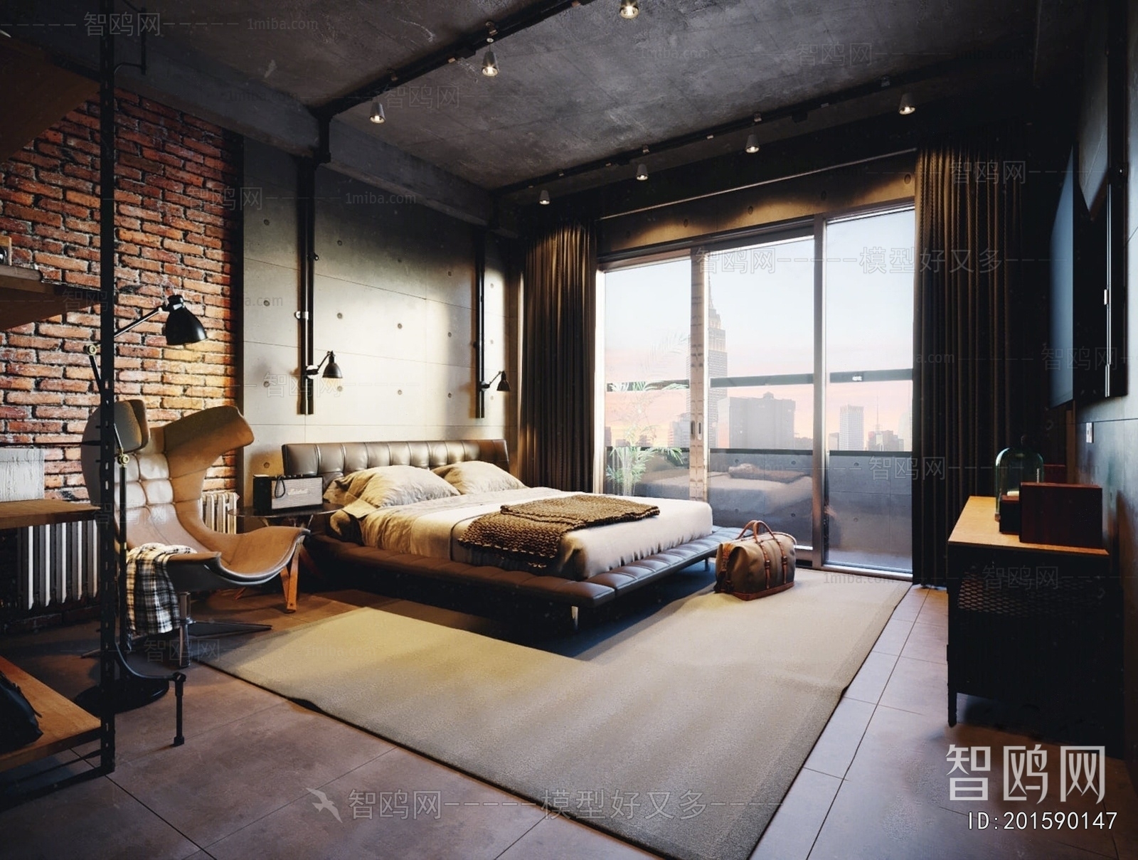 Industrial Style Bedroom