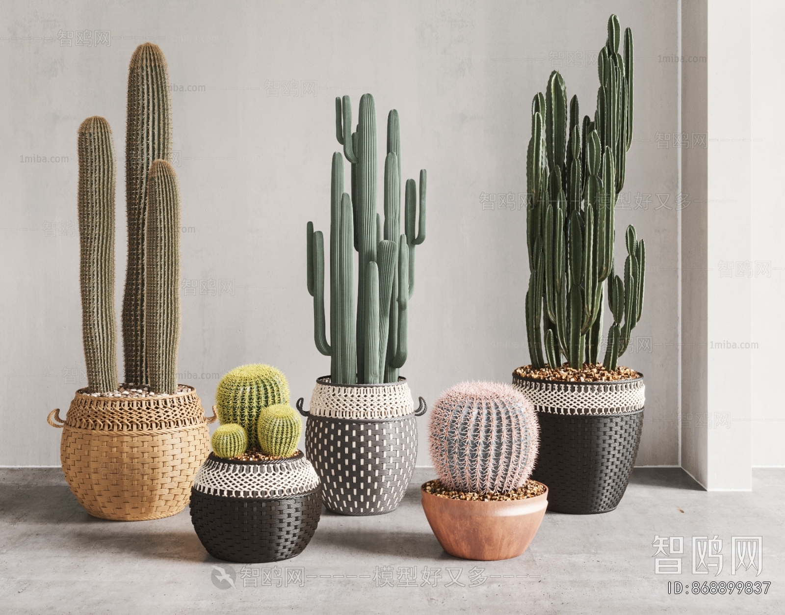 Modern Ground Green Plant Potted Plants