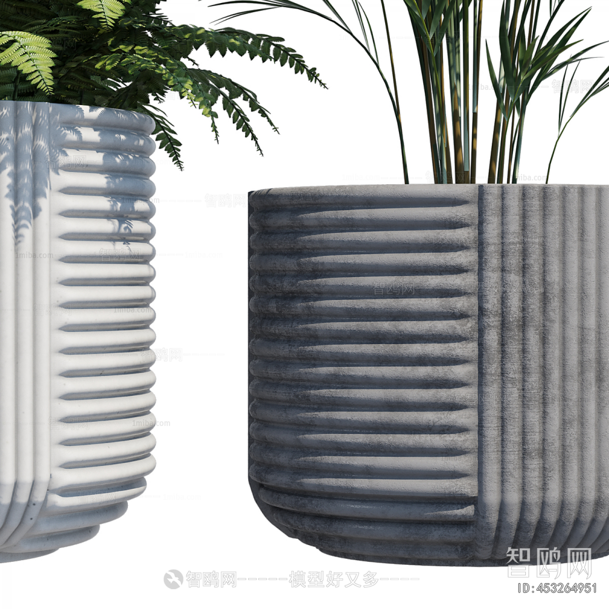 Modern Ground Green Plant Potted Plants