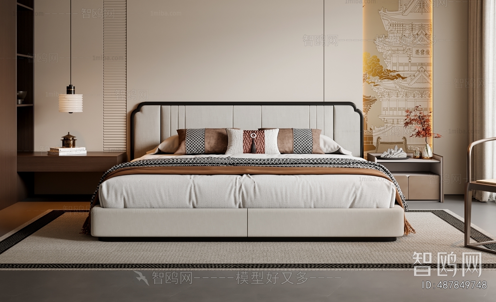 New Chinese Style Bedroom