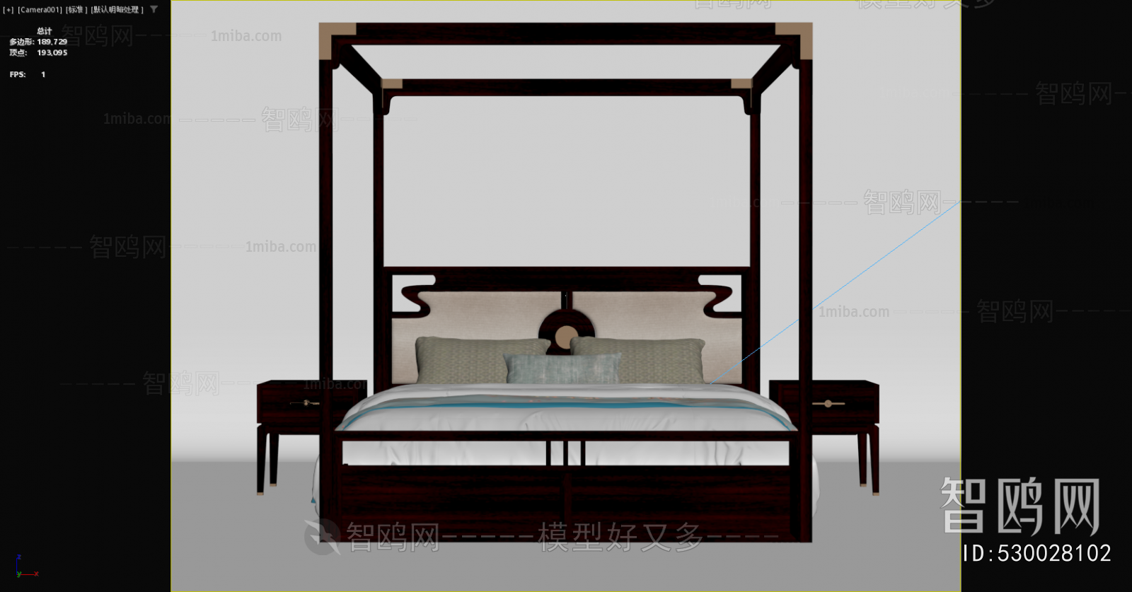New Chinese Style Double Bed