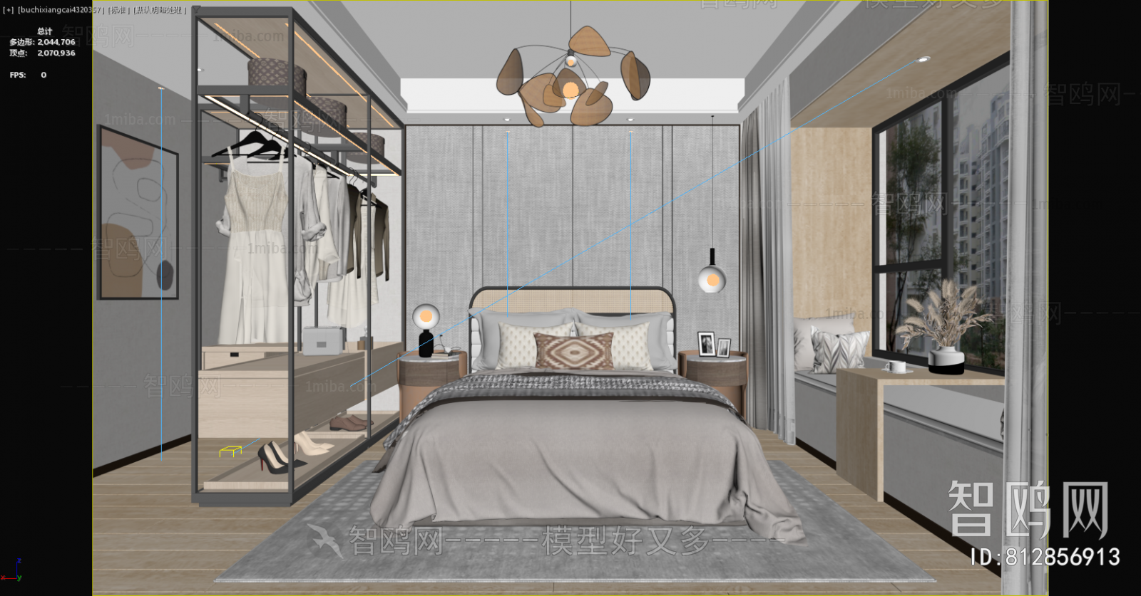 New Chinese Style Bedroom