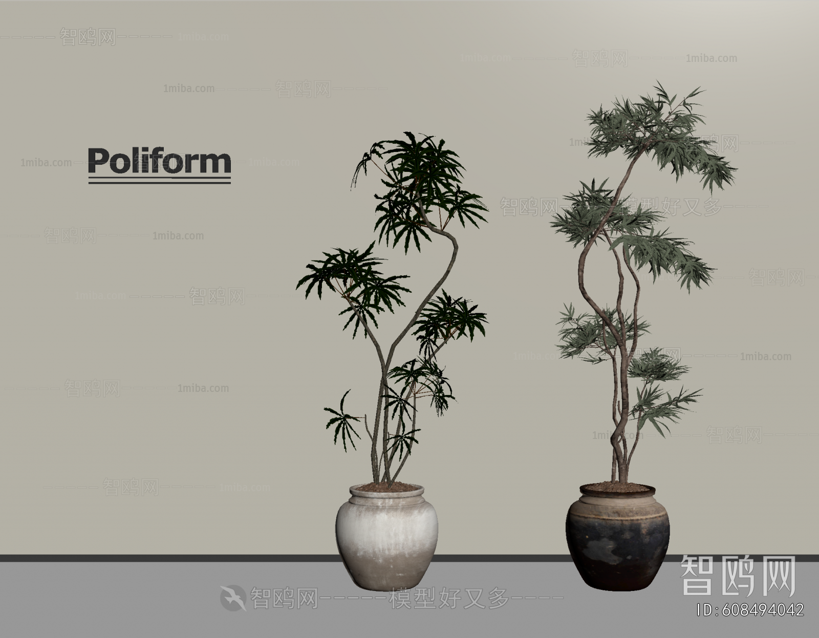 Modern Ground Green Plant Potted Plants