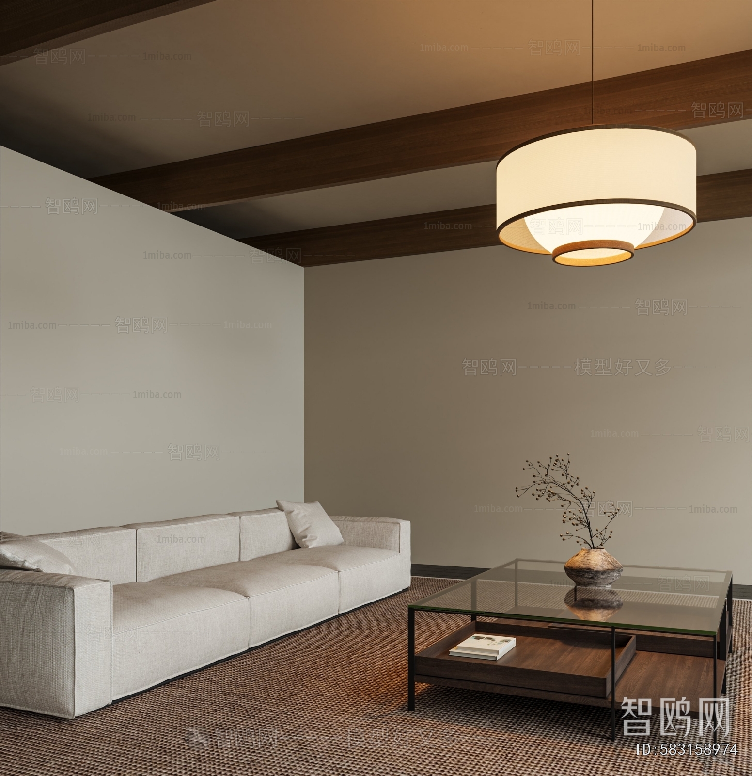 New Chinese Style A Living Room