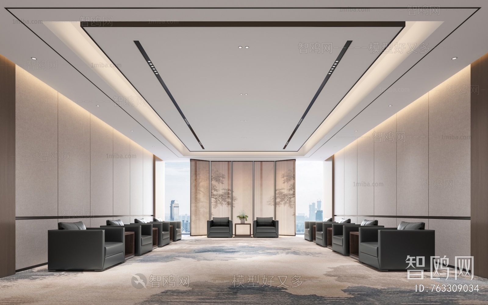 New Chinese Style Reception Room