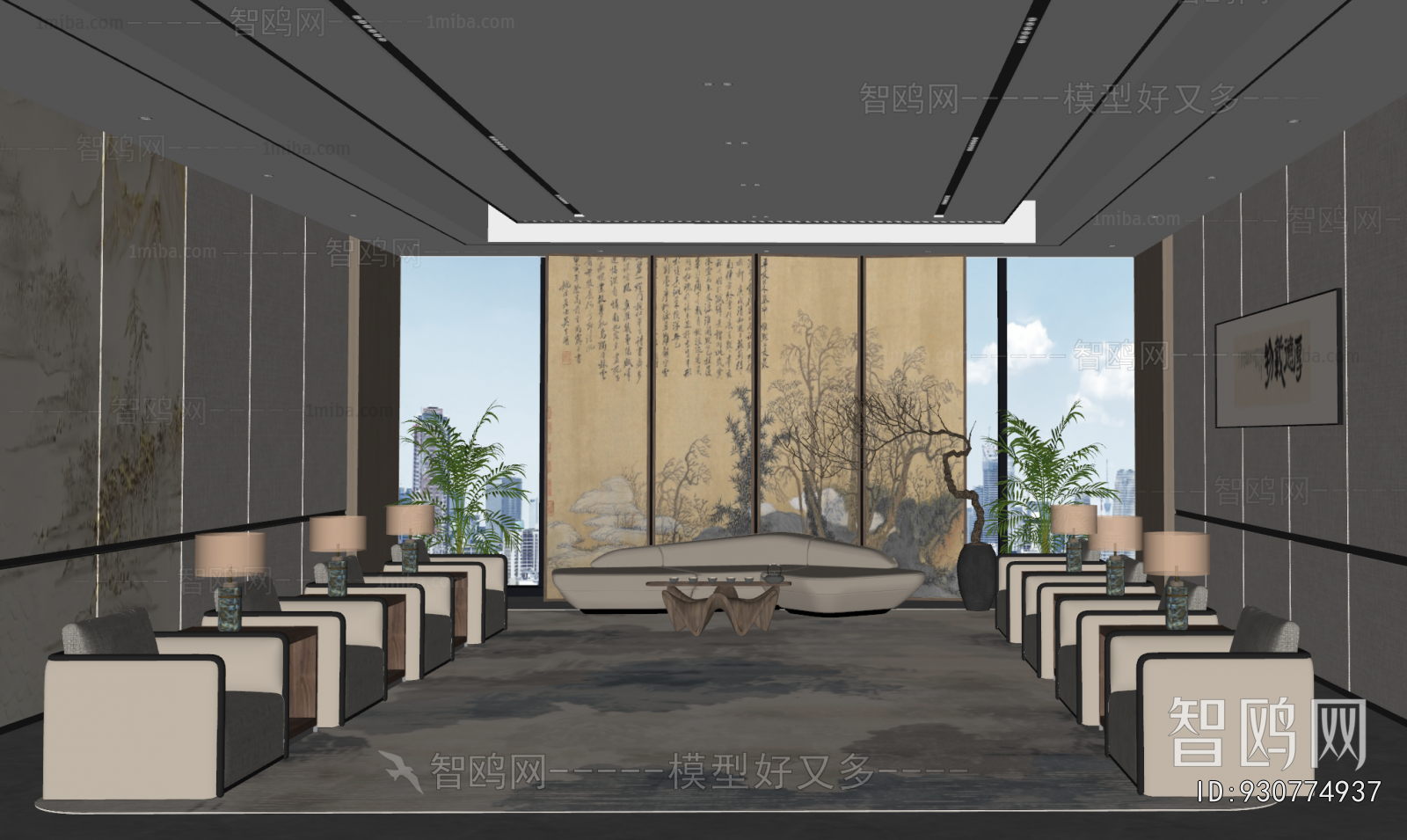 New Chinese Style Reception Room