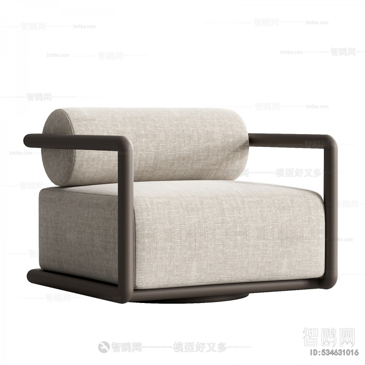 New Chinese Style Single Sofa