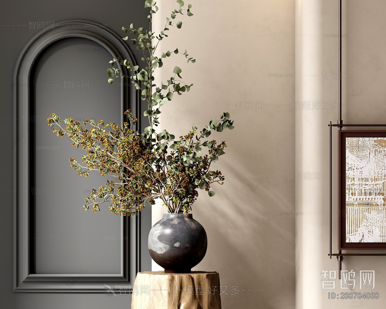 Wabi-sabi Style Aquatic Green Plant