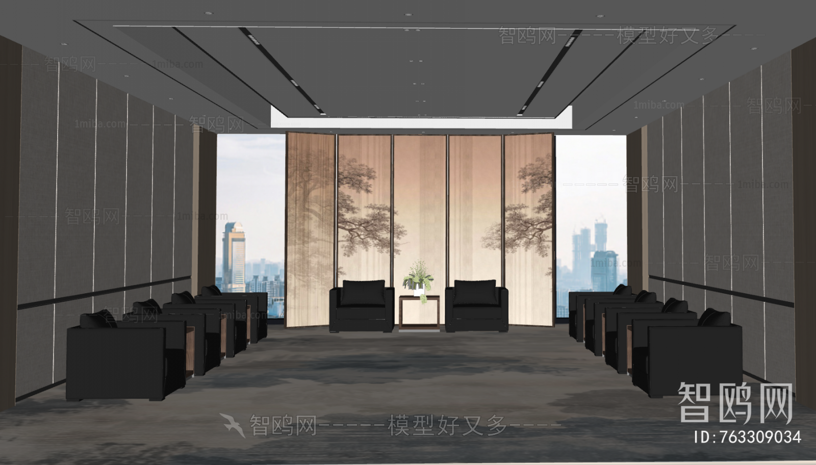 New Chinese Style Reception Room