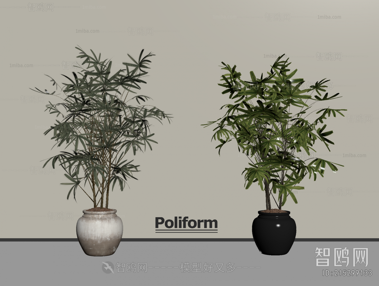 Modern Ground Green Plant Potted Plants