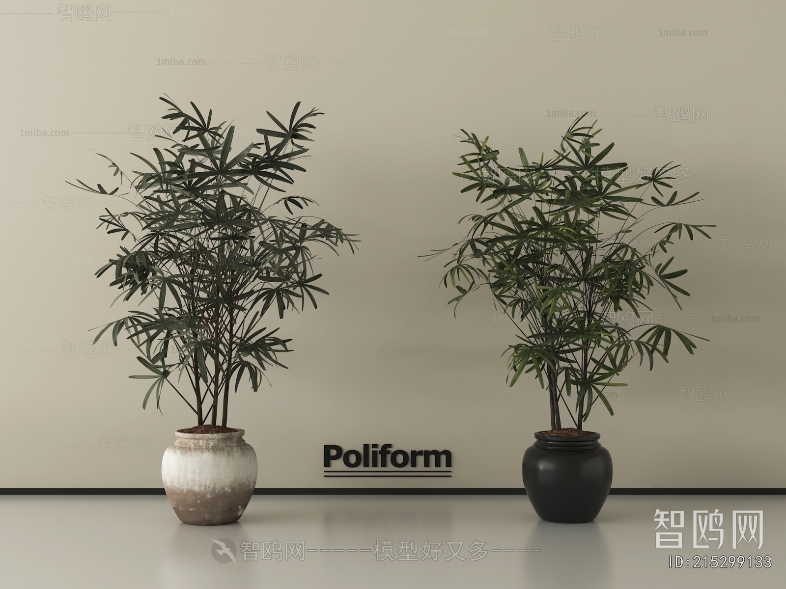 Modern Ground Green Plant Potted Plants