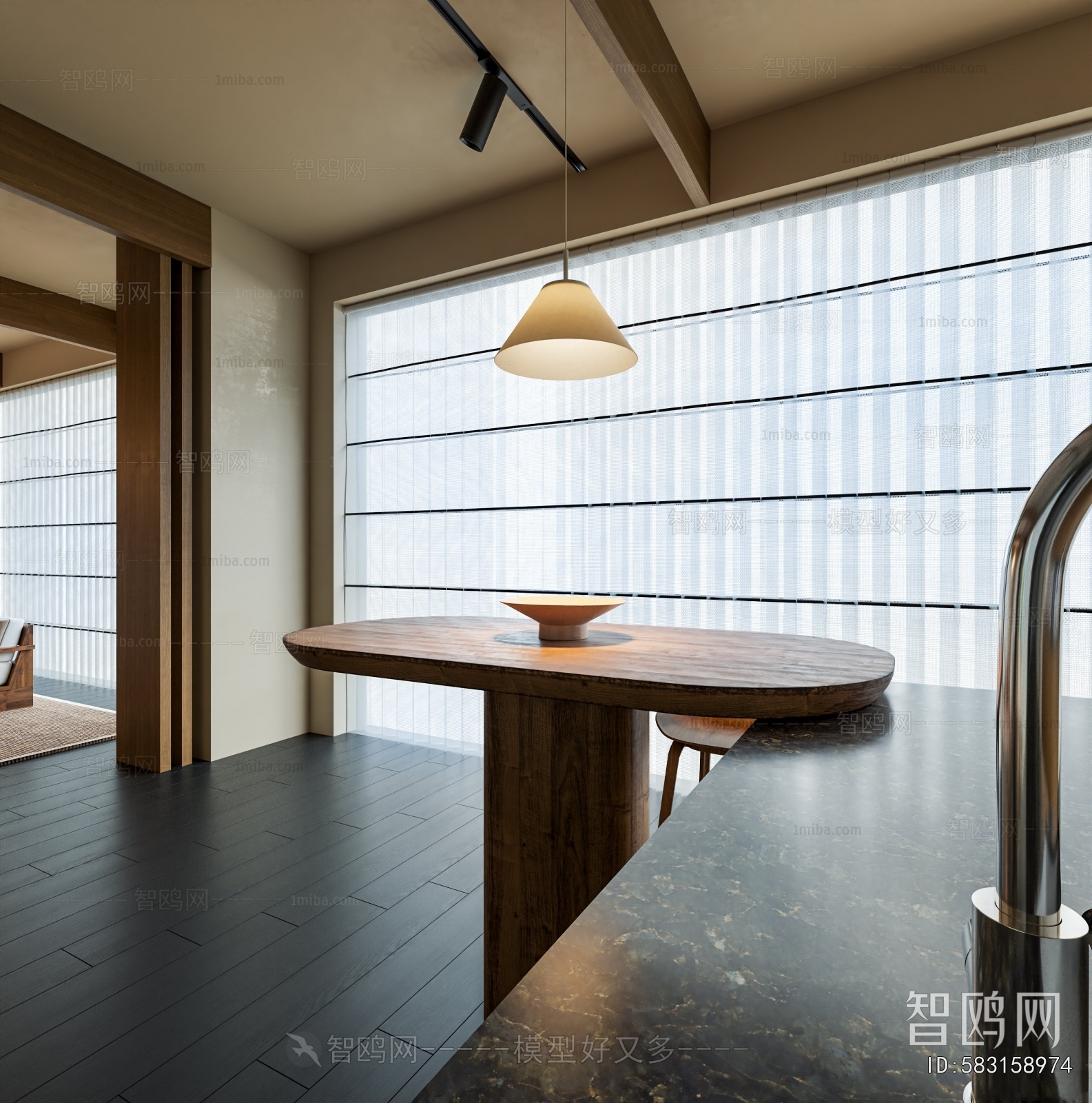 New Chinese Style A Living Room